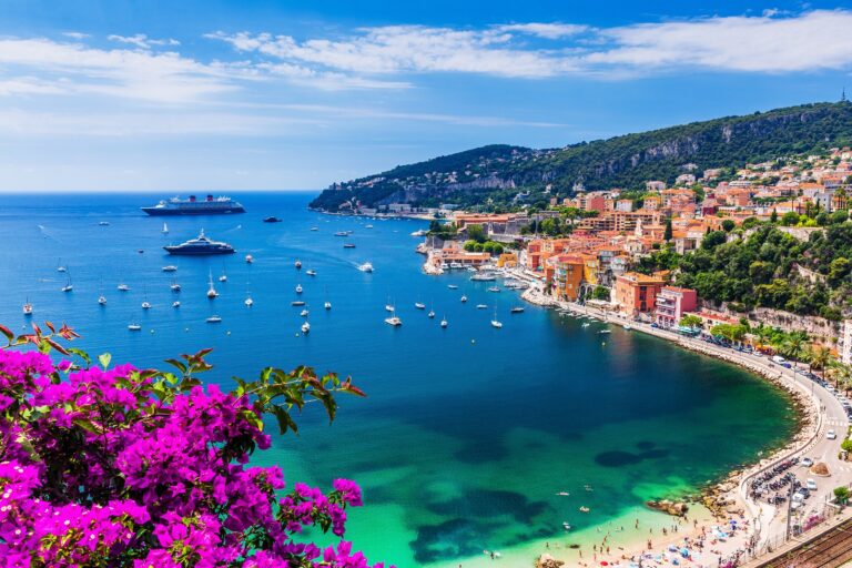 Villefranche sur Mer, France. Seaside town on the French Riviera (or CÃ´te d'Azur).